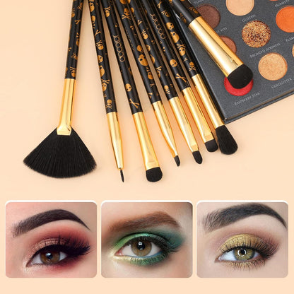 Makeup Brush Set Professional 12Pcs Goth Makeup Brushes Premium Synthetic Powder Foundation Contour Blush Concealer Eye Shadow Blending Liner Make up Brush Kit